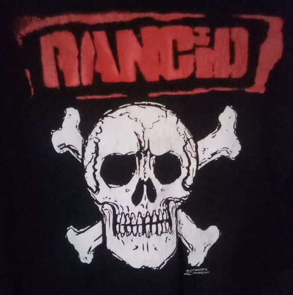 💀Vintage Rancid Skull Shirt Punk Rock L💀